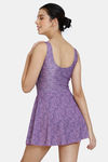 Zelocity Padded Slip-On Swimdress - Chinese Violet — thumbnail 3